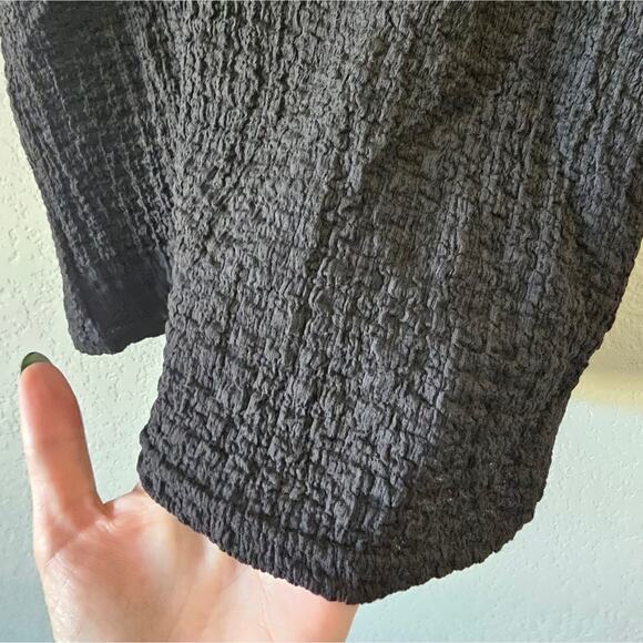 Madewell Black Textured Crop Tee - Picture 2 of 5